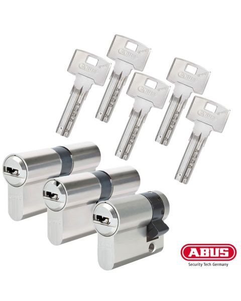 ABUS Bravus 3000 Schließzylinder Set | Bestehend aus 2 Profilzylinder & 1 Halbzylinder