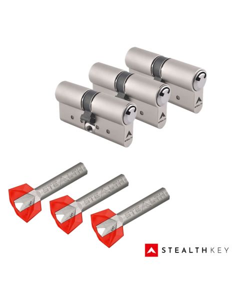 Stealth Key Schließzylinder 3er Set | 3 Profilzylinder