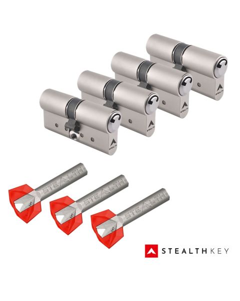 Stealth Key Schließzylinder 4er Set | 4 Profilzylinder