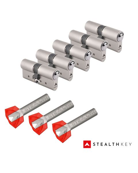 Stealth Key Schließzylinder 5er Set | 5 Profilzylinder