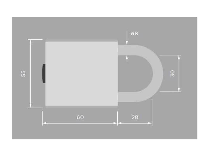 Bluecompact Vorhangschloss BO85