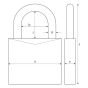 ABUS TSA-Gepäckschloss 146TSA/30 - Zeichnung