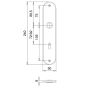 Langschild aus Aluminium 206 von Dieckmann - BB-Ausführung - Zeichnung