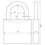 ABUS Titalium Hangschloss 86/55 - Zeichnung