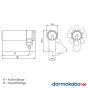 Dormakaba Expert Plus - Halbzylinder - Zeichnung