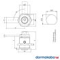 Dormakaba Expert Cross - Blechmontagezylinder BMZ 1031 - Zeichnung