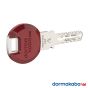 Dormakaba Expert Plus Schlüssel mit Farb-Clip - Farbe: Dunkelrot