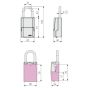 ABUS KeyGarage™ 737 Mini mit Bügel - Zeichnung