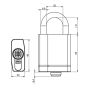 IKON Cliq Go - Hangschloss N316 - Zeichnung