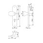 Abmessungen Panik-Wechselschutzbeschlag Außenseite