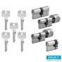 WILKA System 1400 im 4er Set | 1 Profilzylinder, 2 Knaufzylinder & 1 Halbzylinder