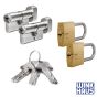 WINKHAUS keyTec N-tra 4er Set | 2 Knaufzylinder & 2 Vorhängeschlösser