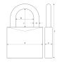 ABUS Zahlenschloss 145/40 - Zeichnung