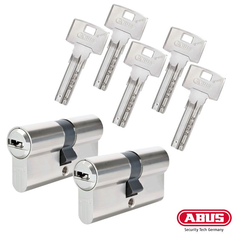 ABUS Bravus 3000 Schließzylinder Set - 2 Doppelzylinder mit