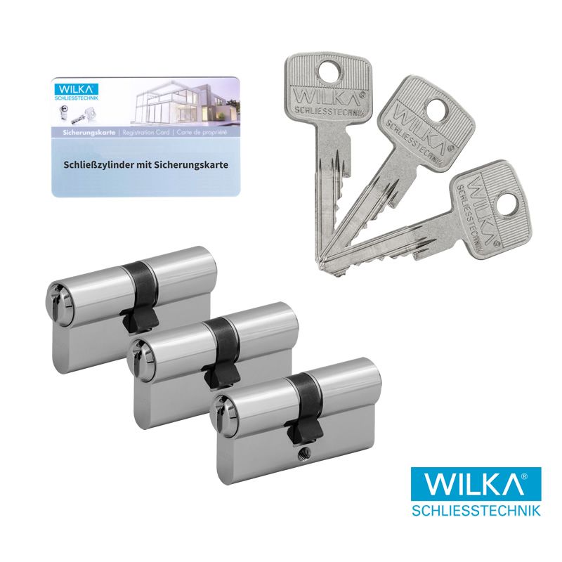 WILKA System 1400 mit Sicherungskarte 3er Set