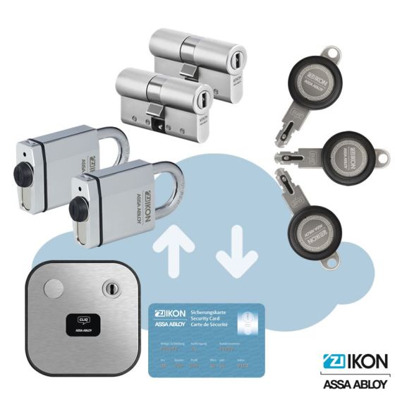 IKON Cliq Go - Starter Set | 2 Profilzylinder & 2 Hangschloss