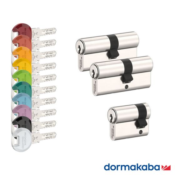 Dormakaba Expert Plus im 3er Set | 2 Profilzylinder & 1 Halbzylinder