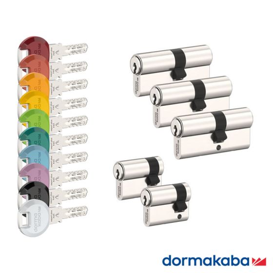 Dormakaba Expert Plus im 5er Set | 3 Profilzylinder & 2 Halbzylinder