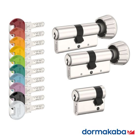 Dormakaba Expert Plus im 3er Set | 2 Knaufzylinder & 1 Halbzylinder