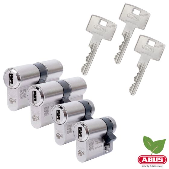ABUS Pfaffenhain Magtec 2500 - Zylinderset - 2 Doppelzylinder & 2 Halbzylinder