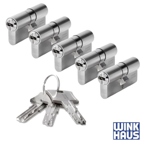 WINKHAUS keyTec N-tra 5er Set | 5 Profilzylinder