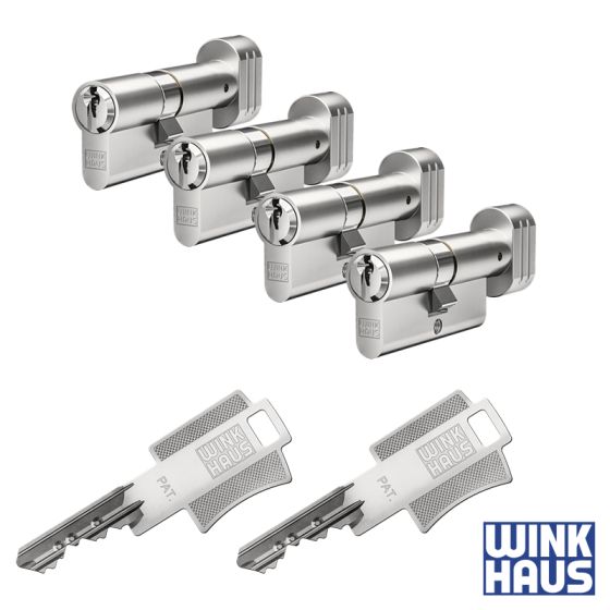 WINKHAUS keyTec VSX 4er Set | 4 Knaufzylinder
