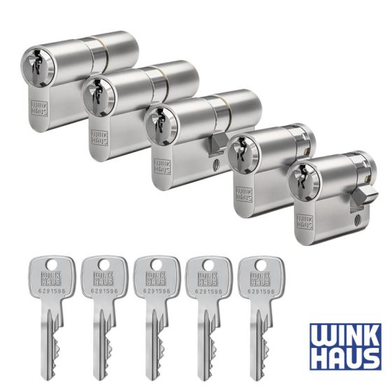 WINKHAUS keyOne X-pert 5er Set Profilzylinder & Halbzylinder
