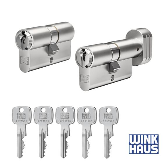 WINKHAUS keyOne X-pert 2er Set | 1 Profilzylinder & 1 Knaufzylinder