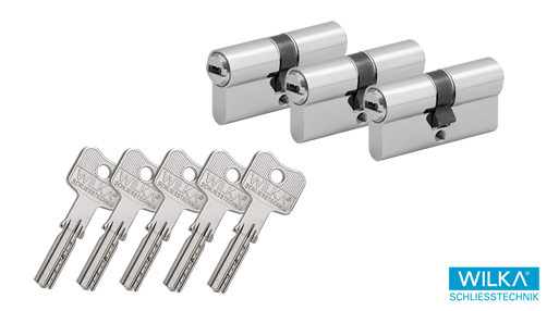 WILKA Wendeschlüssel W-3600 Zylinder-Sets mit 5 Schlüsseln