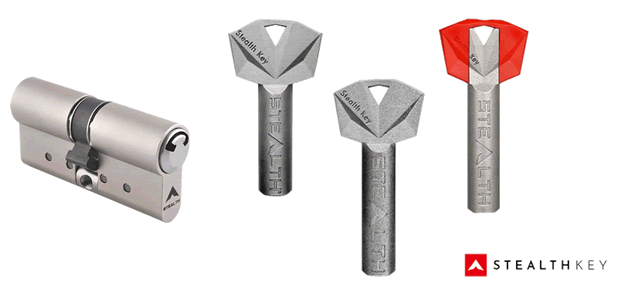 Stealth Key Schließzylinder und Schlüssel
