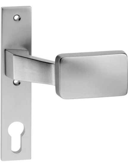 Schlosskastenschild aus Aluminium mit Knopf