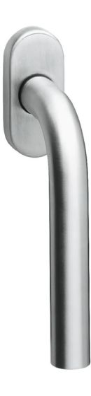 Fenstergriff runde Form, Edelstahl matt