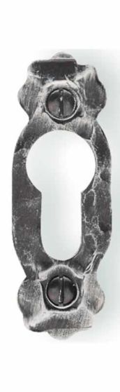 Schmale schmiedeeiserne Rosette mit Profilzylinderlochung