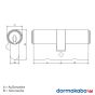 Dormakaba Expert Plus - Doppelzylinder - Zeichnung