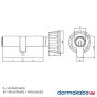 Dormakaba Expert Plus - Knaufzylinder - Zeichnung