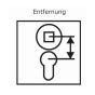 Wie messe ich die Entfernung am Einsteckschloss?