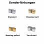 Verschiedene Oberflächenbeschichtungen von Schließzylindern