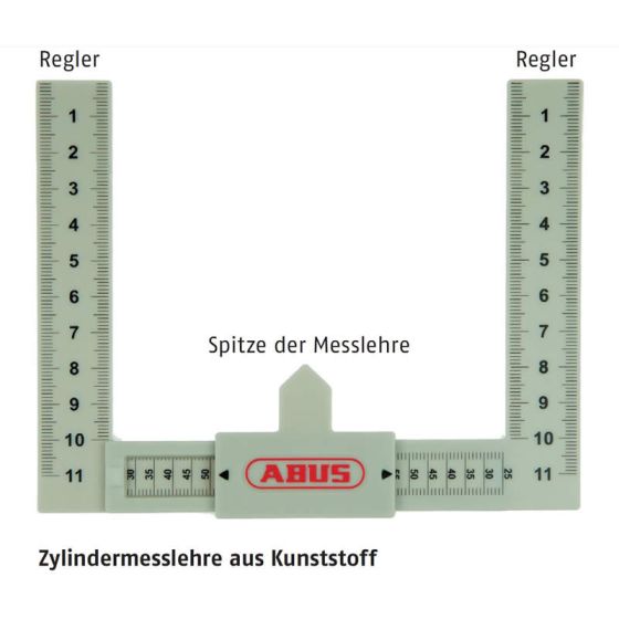 Schließzylinder-Messlehre von Abus